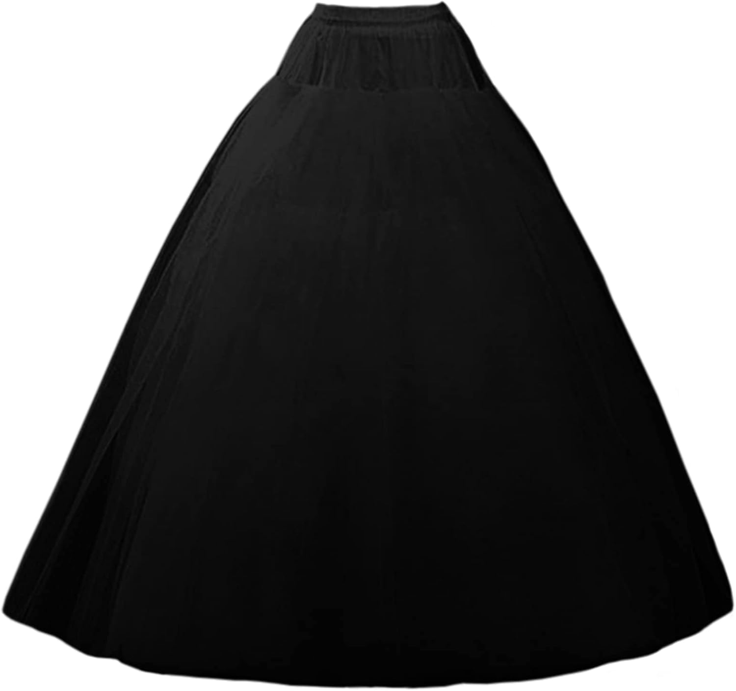 Mannice A-Line Hoopless Petticoat Skirt Crinoline Underskirt Half Slips Floor Length Petticoats for Women