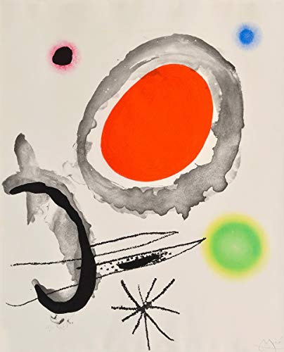Berkin Arts Joan Miro Giclee Art Paper Print Art Works Paintings Poster Reproduction(Bird Between Two Stars) #XZZ