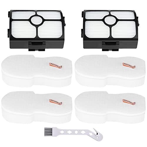 Image of 7 Pack HZ4002 Filter Replacement Compatible with Shark HZ3002 HZ3000 HZ4000 HZ4002 Stratos Ultralight Corded Stick Vacuum, 2 Filters 4 Foam Filters and 1 Cleaning Brush