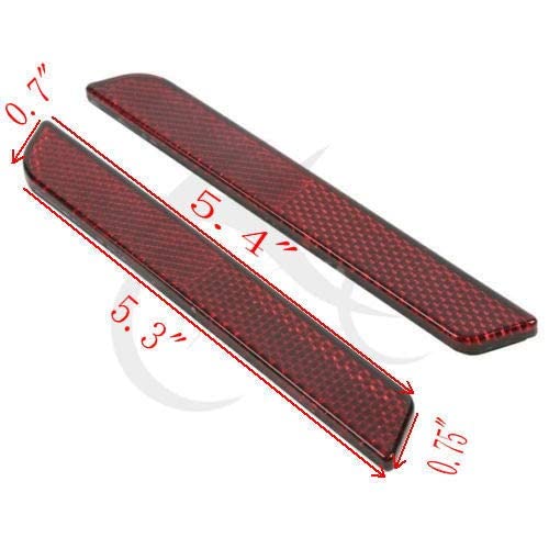 TCT-MOTORPARTS Cubierta de Cierre de Alforja con Reflector Rojo para Harley Touring Modelo Hard Bags FLT FLHT Road King Street Glide ETC 1994-2013 miniatura 2