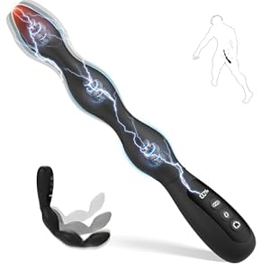 Vibrating Anal Beads Butt Plug Prostate Massager, Estim...