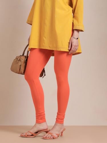 Image of TWIN BIRDS Tailored Cut and Classic Fit Super Stretchable Elastane Fabric Churidar Leggings for Women