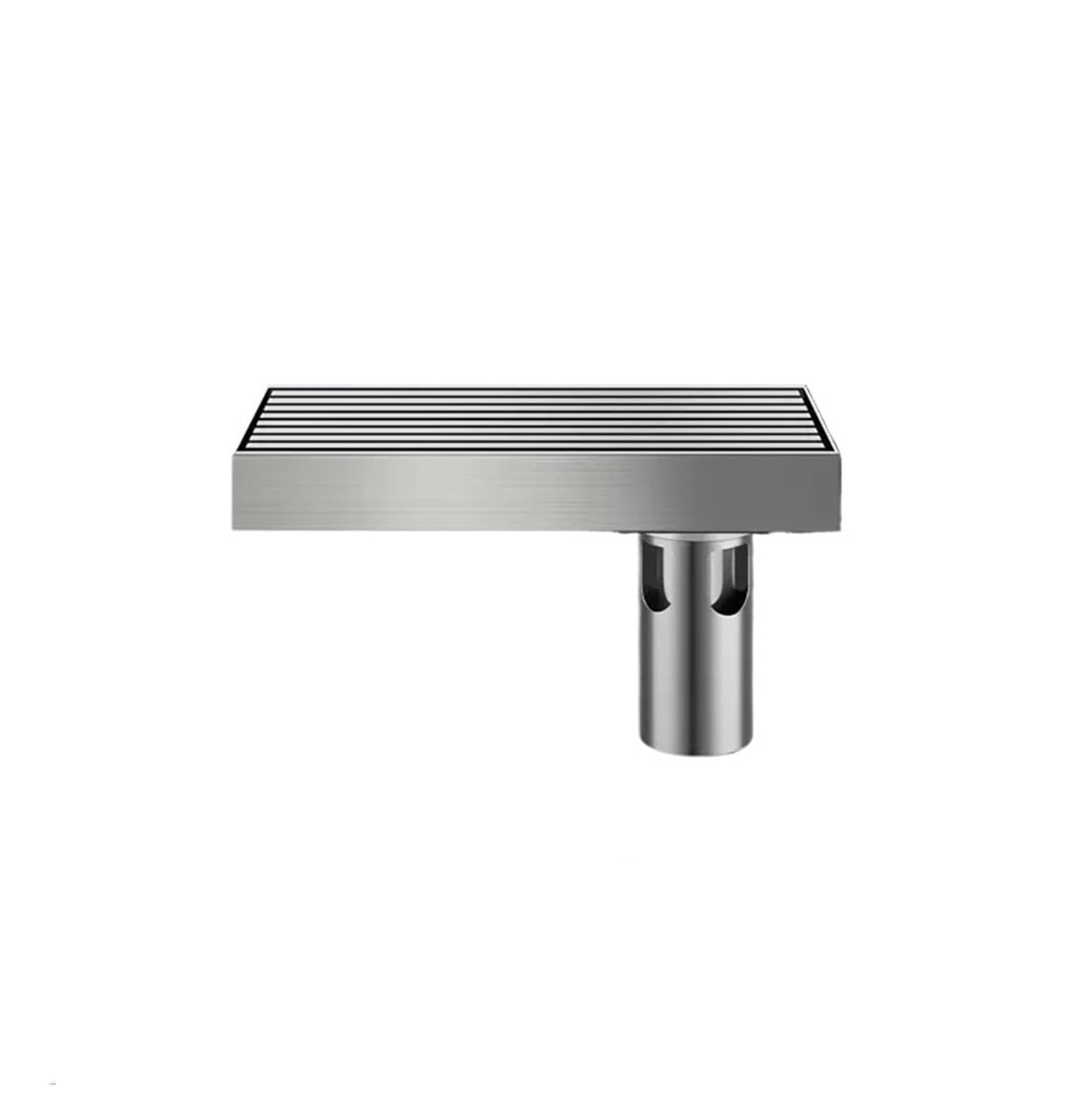 Desagüe de ducha lineal rectangular para baños y cocinas con diseño minimalista cepillado