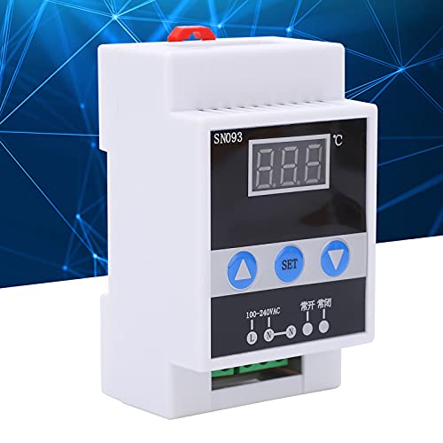 Din Rail Temperature Regulator, Temperature Sensor Regulator Din Rail Mount Controller For Heating For Refrigeration For Cooling For Heating Situations #TOP5