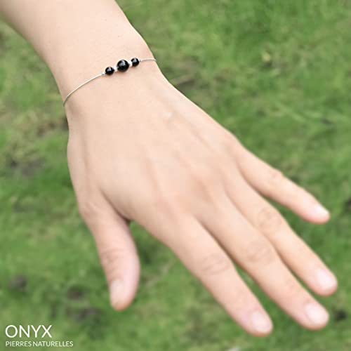 Bracelet Améthyste en argent 925 réglable MOD' by Anne