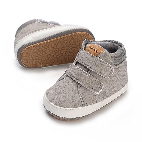 Image of E-FAK Baby Shoes Boys Girls Infant Sneakers Non-Slip Rubber Sole Toddler Crib First Walker Shoes