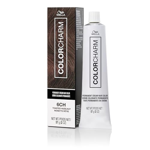 Image of COLORCHARM Permanent Cream Hair Dye | Brown Hair Color | Medium to Golden Caramel, Cool Natural, Brunette Shades | 100% Gray Coverage | Vegan, Free of Phthalates & Parabens | 2 oz.