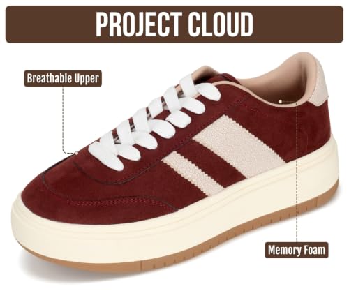 Image of Project Cloud Platform Sneakers for Women - Lightweight Memory Foam Insole Womens Sneakers - Non-Slip Fashion Sneakers for Women Footwear - Women's Fashion Platform Shoes (Nita)