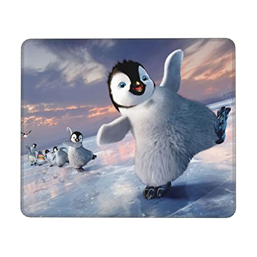 Tapis de souris imperméable Happy Penguin au bureau et en télétravail