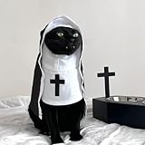 2025 Funny Pet Nun Costume for Dogs & Cats - Quirky Halloween Dress Up Outfit, Halloween Costumes for Dog, Soft Breathable Fabric for Parties, Cosplay & Social Media Photos (Large)