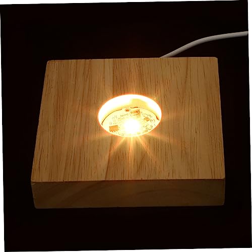 ORFOFE 1Set Crystal Ball Holder LED Lighting Base with Color Changing Feature Light Stand for Crystal Display for Home Decor and Art Showcase