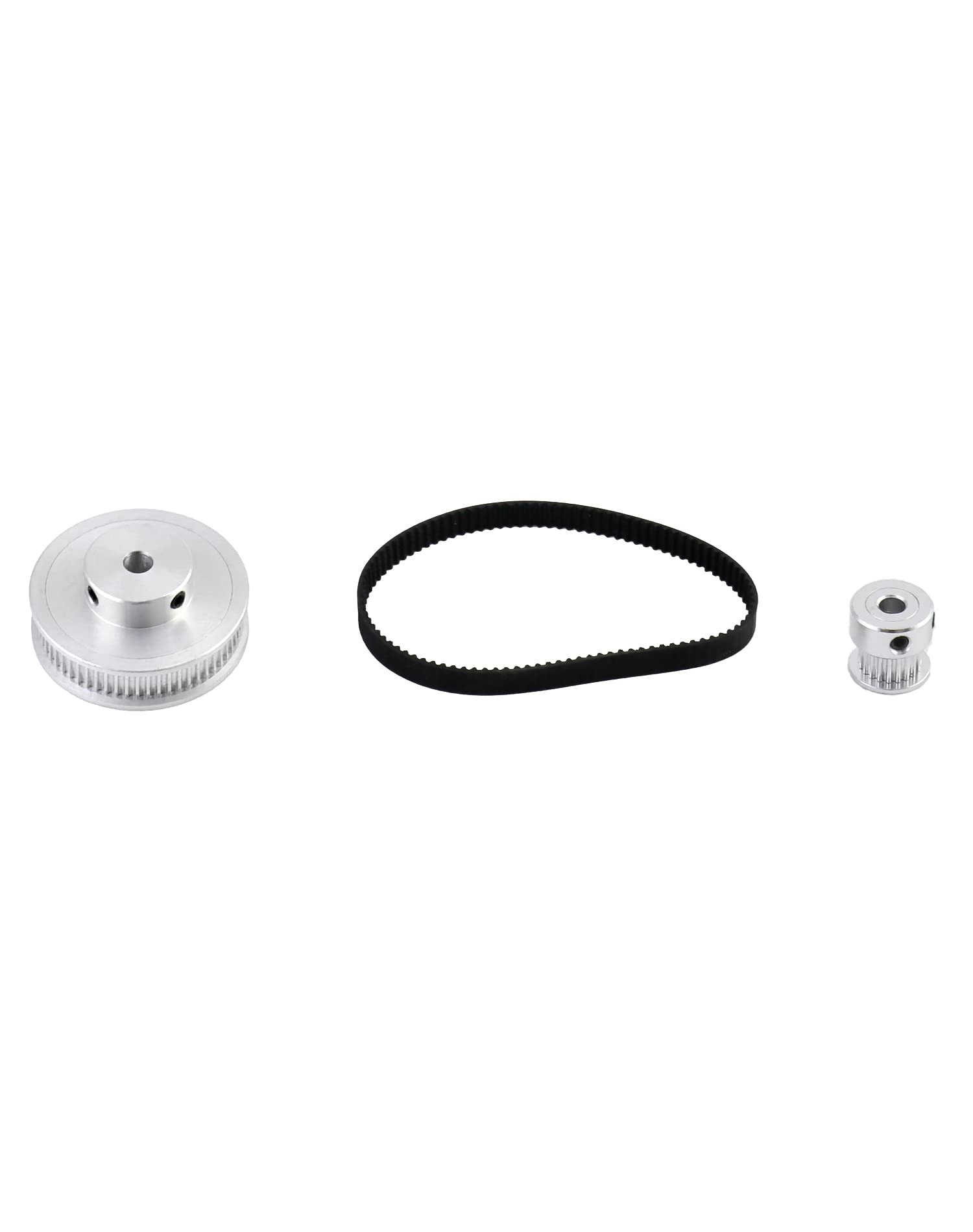 QWORK Juego de Polea Sincronización GT2 para Impresora 3D, 20 y 60 Dientes 5mm, 2 Juegos