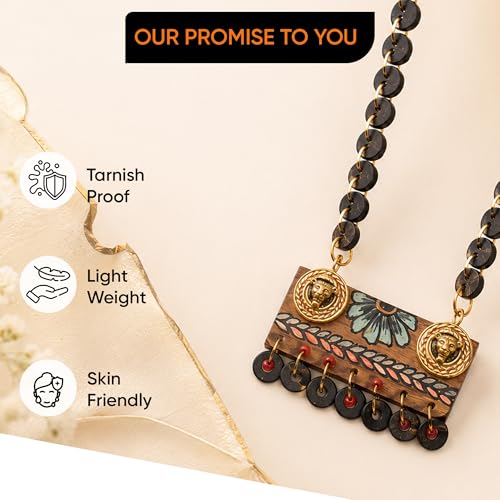 Image of AAKRITI ART CREATIONS Handcrafted Tribal Dhokra Necklace Collection | Angels, Guardians & Mythical-Inspired Artisan Brass Statement Jewelry | Ethnic, Artistic & Elegant Necklaces for Women