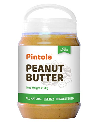 Image of Pintola All Natural Peanut Butter (Crunchy) (1 kg) (Unsweetened, Non-GMO, Gluten Free, Vegan) + Pintola All Natural Peanut Butter (Creamy) (2.5 kg) (Unsweetened, Non-GMO, Gluten Free, Vegan)