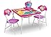 Delta Children 4-Piece Kids Furniture Set (Storage Table with 2 Chairs & Fabric Toy Box) - Ideal for Arts & Crafts, Snack Time, Homeschooling, Homework & More, Disney Princess