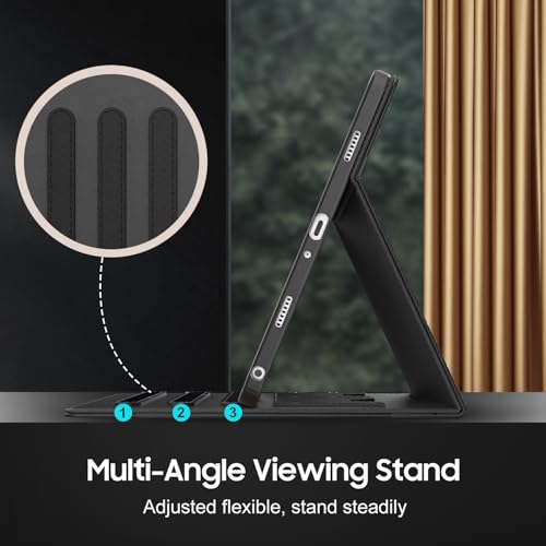 Étui Samsung Galaxy Tab A9+ OKP en cuir avec support multi-angles pour tablette 11 pouces