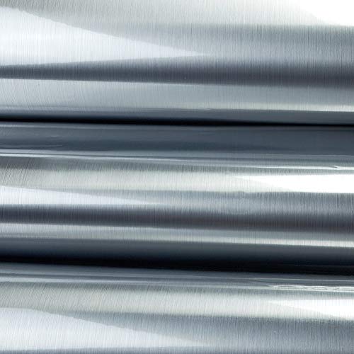 Redodeco Adhesive Metal Look Paper Metallic Peel Stick Paper Film Vinyl Waterproof Anti Greasy Gloss Shelf Liner Sticker For Kitchen Backsplash Dishwasher,15.8Inch By 79Inch #TOP6