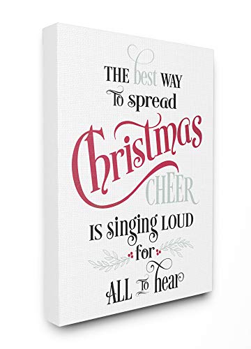The Stupell Home Décor Collection Holiday Christmas Cheer Singing Black