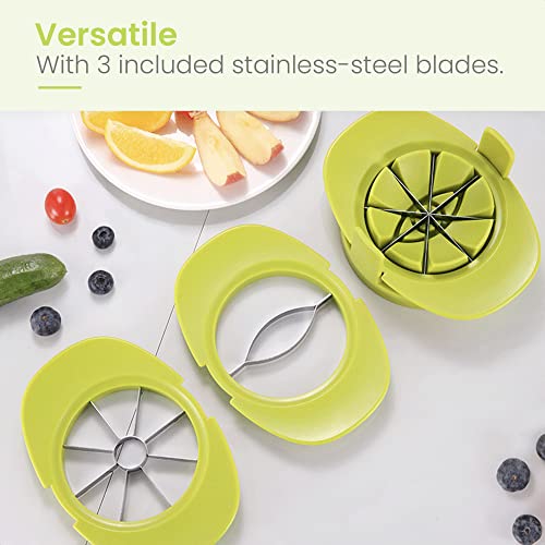 Cuisinly® - 4-in-1 apple slicer - vegetable cutter - mango cutter - fruit cutter - tomato cutter - mandolin - ideal for mangos/apples/tomatoes/peaches - includes sharp stainless steel knives - Image 6