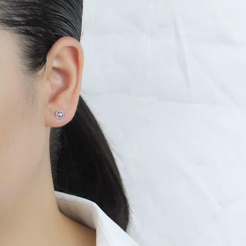 Geometrische runde Schraubohrring für Frauen Hochzeit feinen Schmuck