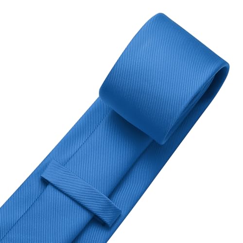 Image of DecTwig Men's Ties Solid Color Formal Neckties 3.15 inch (8CM) Black Ties For Men