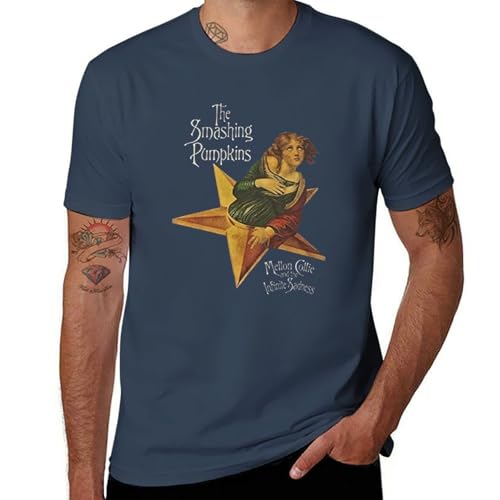 Smashing|Pumpkins-'Mellon Collie' - Camiseta para hombre, Navy-style, L