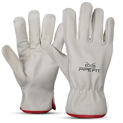 Leather Work Gloves, 12 Pairs, Durable Hand Protection for All Environments, Perfect for Industrial...