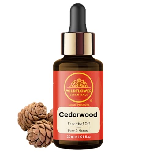 Image of Cedarwood Essential Oil for Hair Skin & Diffuser - Cedarwood Oil for Hair Aromatherapy, DIY Soap Making Scents 30ml (1 oz)