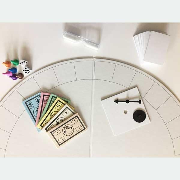 Generic DIY Game Board Kits (Bundle of 4) with 24"" Round Framed Quad Fold Board