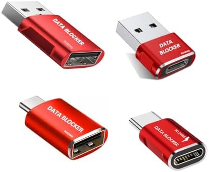 Data Blocker, USB C Data Blocker Protect Against Juice Jacking, 4-Kinds