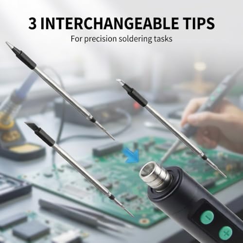 Cordless Soldering Iron, Digital Soldering Pen for Electronics, Black - image 4