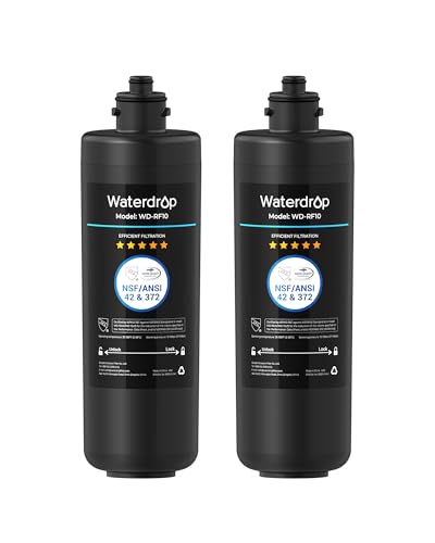 Waterdrop RF10 Replacement Filter Cartridge for 10UA/10UB Under Sink Water Filter, Reduces PFAS, PFOA/PFOS, Lead, Chlorine, Bad Taste & Odor, NSF/ANSI 42 Certified, 11K Gallons High Capacity, 2 PACK