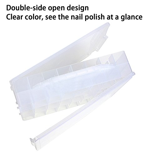 Kissbuty Universal Nail Polish Holder Organizer For 48 Bottles Adjustable Dividers Space Saver #TOP4