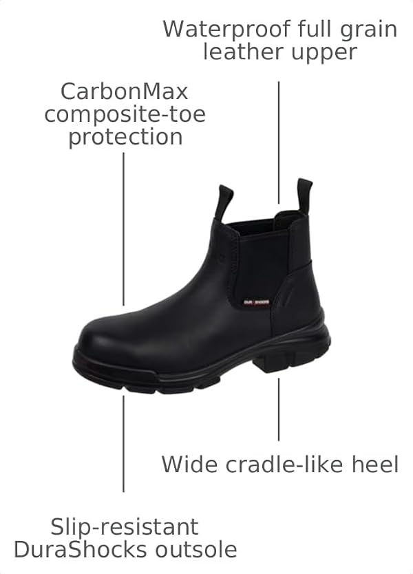 Wolverine Men's Durashocks Sr Icon Waterproof Carbonmax Romeo Construction Boot, Black, 8 by Wolverine - Used condition - Image 3