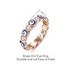 Puerzi-Evil-Eye-RingRose-Gold-Plated-Ring-Suitable-for-Women-GirlsSize-6-to-10 Puerzi Evil Eye Ring,Rose Gold Plated Ring Suitable for Women Girls,Size 6 to 10 (Gold, 9)