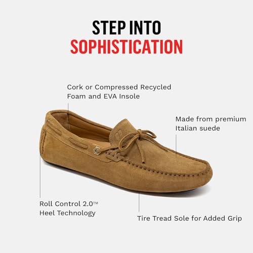 Piloti Mens Driving Shoes, Stylish Comfortable Atlas Italian Suede Soft Lightweight Footwear, Casual Classy Everyday Sneakers4