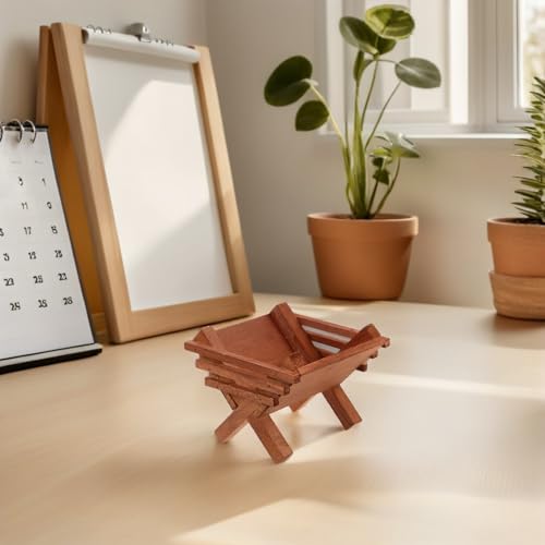Crèche de Noël en bois pour table et décoration de cheminée - 6