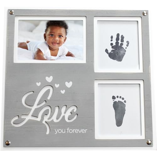 Cadre photo souvenir naissance Dooky pour empreinte de pied bébé en chambre