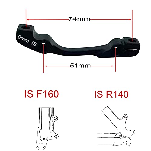 image for JooFn Disc Brake Caliper Mount Adapter 0mm is Front 160mm Rear 140mm, 