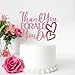 Thank You for All You Do Cake Topper, We Appreciate You, Thank You Cake Decorations, Teacher/Nurse/Doctor Appreciation Graduation Party Decorations, Pink and Red Glitter