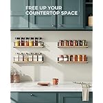 OROPY Spice Rack Wall Mounted, Rustic Wood Hanging Rack for Over The Stove, Kitchen Wall, 4 Pack - Image 2