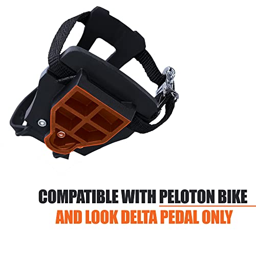 Bv Bike Pedals Shimano Spd Compatible 9/16'' With Toe Clips - Peloton Pedals For Regular Shoes - Toe Cages For Peloton Bike (Spd Cleats Included) - Exercise Bike Pedals - Universal Fit Bicycle Pedal #TOP2
