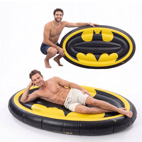 Batman Extra Large Pool Floats for Adult Heavy Duty, Inflatable Pool Rafts, Fun Pool Floatie, Lake Float, Floating Lounger by ABG Accessories - Used condition - US$25.62