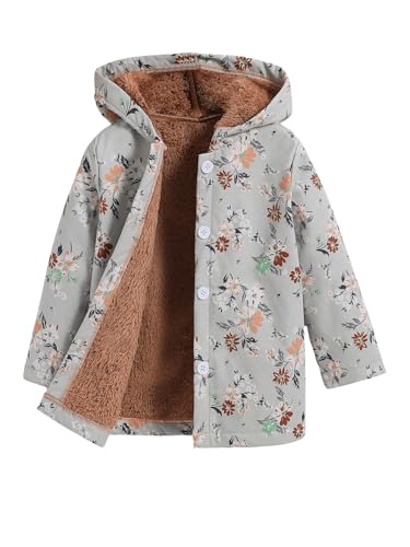 SOLY HUX Toddler Girl's Floral Print Hooded Jacket