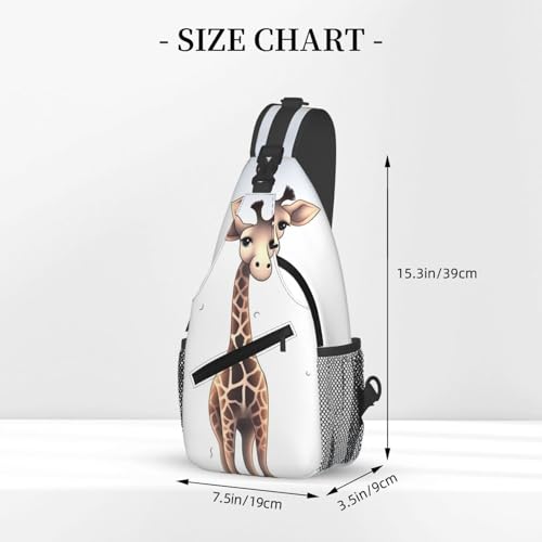 Cute giraffe bolso cruzado para hombre y mujer miniatura 3