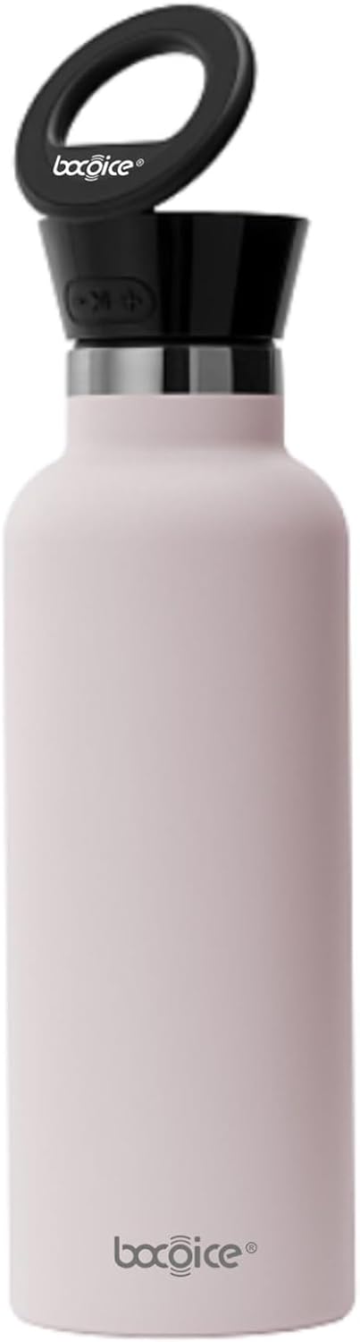 MagBottle Speaker: 4-in-1 World's First Magnetic Thermos Speaker – Your Ultimate Companion for Every Adventure (Light Pink)