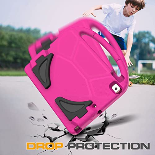 Image of Kids Case for iPad 9th /8th /7th Generation, iPad 10.2 Kids Case with Built-in Screen Protector, Durable Shockproof Handle Stand Protective Cover for iPad 10.2 Inch 2021 /2020 /2019, Pink