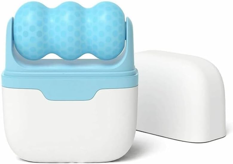 HARSHDEV 1 pcs Ice Roller Face Massager 2 in 1 Facial and Eye Roller Cooling Tool for Puffiness Relief Skin Tightening Neck Massage Soothing Therapy for Home and Travel Use
