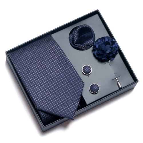 Image of joy alice 70 Colors Ties Set Men Mixed Color Necktie Handkerchief Cufflinks Brooch 3.15 Formal