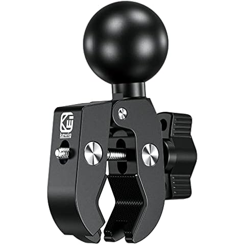 BRCOVAN Aluminum Alloy Handlebar Clamp Mount Base with 1.5'' TPU Ball for Rails 0.5'' to 1.75'' in Diameter, Compatible with RAM Mounts C Size 1.5 Inch Ball Double Socket Arm Cover